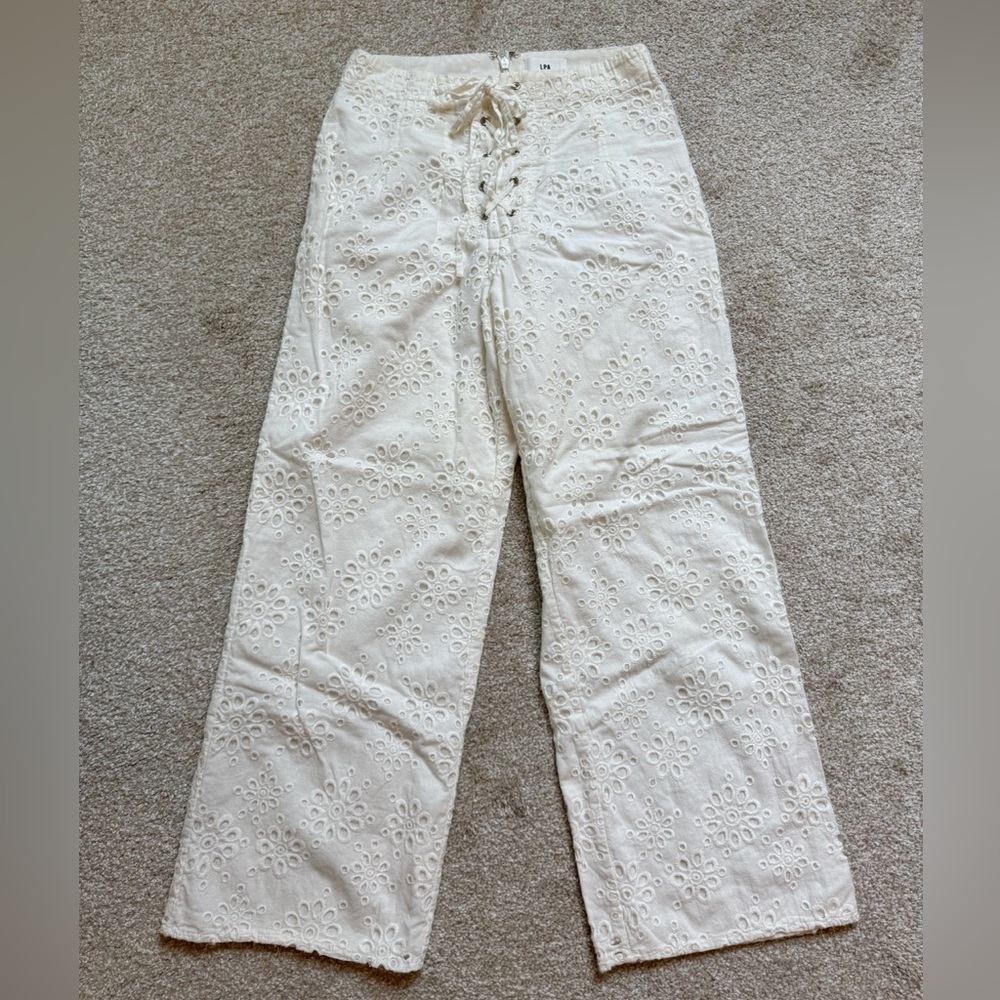 LPA PANT 153 IN WHITE 100% cotton